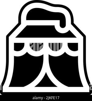 zirkuszelt Symbol schwarz Vektor-Illustration. Stock Vektor