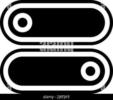 Optionssymbol, schwarze Vektorgrafik. Stock Vektor