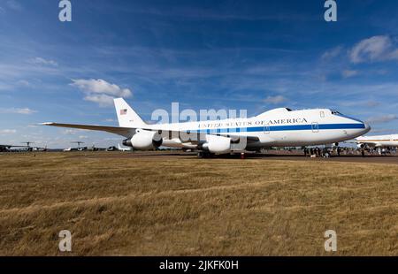 Boeing E-4B Nachtwatch beim Royal International Air Tattoo 2022 Stockfoto