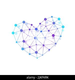 Premium Herz Symbol Vorlage Illustration für Medizin, Wissenschaft, Technologie, Chemie. Stockfoto