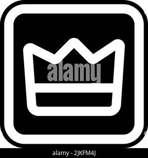 vip-Symbol, schwarze Vektorgrafik. Stock Vektor