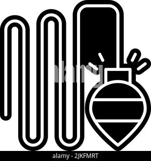 Schwarze Vektorgrafik mit dem Symbol „Senkkopf“. Stock Vektor