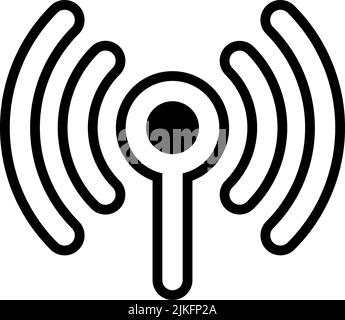 Signalsymbol, schwarze Vektorgrafik. Stock Vektor