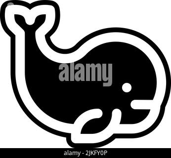 Pottwal Symbol schwarz Vektor-Illustration. Stock Vektor
