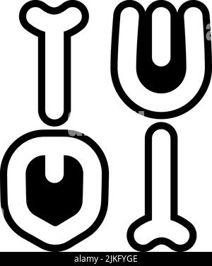 Werkzeugsymbol, schwarze Vektorgrafik. Stock Vektor