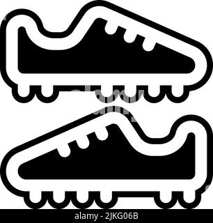 Schuhe Symbol schwarz Vektor-Illustration. Stock Vektor