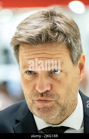 31.05.2022, Deutschland, Niedersachsen, Hannover - Bundesminister für Wirtschaft und Klimaschutz und Vizekanzler Robert Habeck (Buendnis Stockfoto