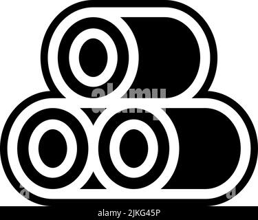 Schwarze Vektorgrafik für Heusymbol. Stock Vektor