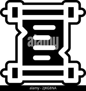 Bildlaufsymbol, schwarze Vektorgrafik. Stock Vektor