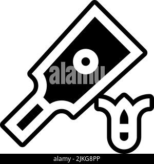 Battledore-Symbol: Schwarze Vektorgrafik. Stock Vektor