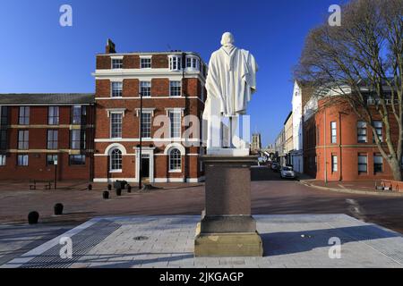 Architektur in Nelson Street, Hull Marina, Kingston-upon-Hull, East Riding of Yorkshire, Humberside, England, Großbritannien Stockfoto