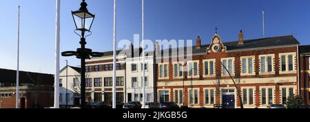 Architektur in Nelson Street, Hull Marina, Kingston-upon-Hull, East Riding of Yorkshire, Humberside, England, Großbritannien Stockfoto