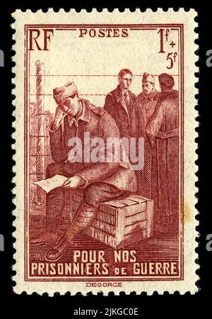 Timbre poste, Briefmarke, 1939-1945 Stockfoto