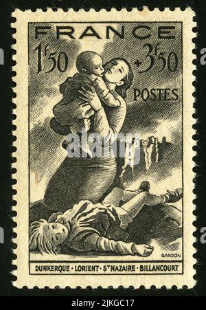 Timbre poste, Briefmarke, 1939-1945 Stockfoto