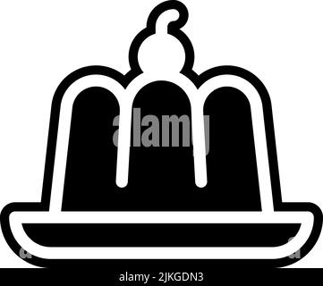 Jelly Icon schwarze Vektorgrafik. Stock Vektor