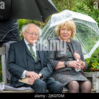 6.. Mai 2022 Präsident Michael D. Higgins und seine Frau Sabina Coyne Higgins Stockfoto