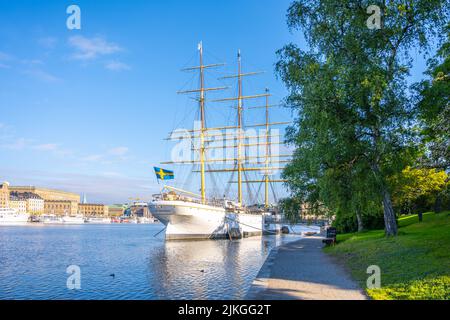 AF Chapman Schiff in Stockholm Stockfoto