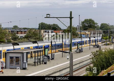 2022-08-02 14:47:54 ZANDVOORT - Zandvoort aan Zee Station in der Nähe der Zandvoort-Schaltung im Vorfeld des Großen Preises der Niederlande, die auf der Strecke Anfang September stattfinden wird. ANP ROBIN VAN LONKHUIJSEN niederlande Out - belgien Out Stockfoto