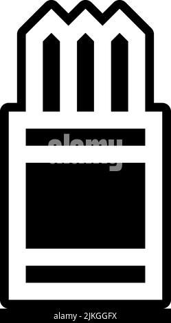 kau-Chim-Symbol, schwarze Vektorgrafik. Stock Vektor