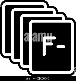 Untersuchungssymbol, schwarze Vektorgrafik. Stock Vektor