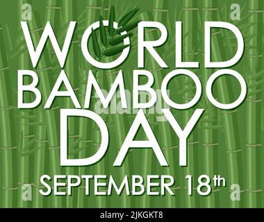Illustration zum Welt-Bamboo-Tag am 18. September Stock Vektor