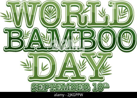 Illustration zum Welt-Bamboo-Tag am 18. September Stock Vektor