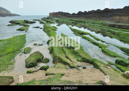 Eine wunderschöne Aufnahme des Yehliu Geoparks in Taiwan Stockfoto