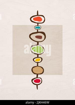 Eine künstlerische Textur mit geometrischen Formen - perfekt für die Innenarchitektur Stockfoto
