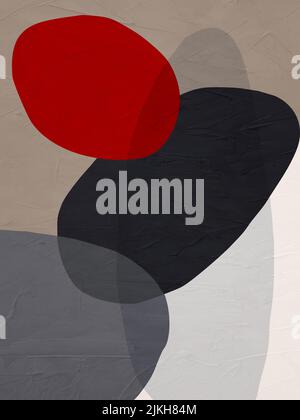 Geometrische abstrakte Kunst, Textur, geometrische Formen, beige, braun, Gelb, schwarz, perfekt abgestimmt und trendige Dekoration für Ihr Zuhause oder Büro. Stockfoto