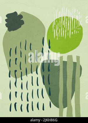 Geometrische abstrakte Kunst, Textur, geometrische Formen, beige, braun, Gelb, schwarz, perfekt abgestimmt und trendige Dekoration für Ihr Zuhause oder Büro. Stockfoto