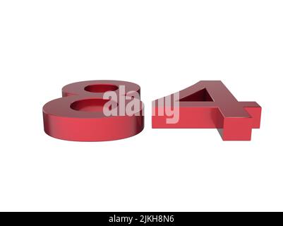 3D Zahl isoliert Rendering Illustrationsstruktur Stockfoto