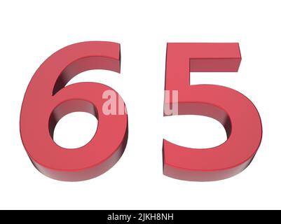 3D Zahl isoliert Rendering Illustrationsstruktur Stockfoto