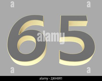 3D Zahl isoliert Rendering Illustrationsstruktur Stockfoto