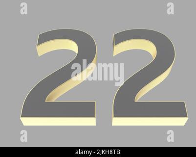 3D Zahl isoliert Rendering Illustrationsstruktur Stockfoto