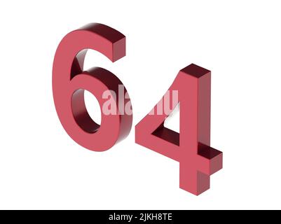3D Zahl isoliert Rendering Illustrationsstruktur Stockfoto
