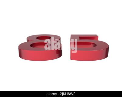 3D Zahl isoliert Rendering Illustrationsstruktur Stockfoto