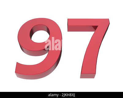 3D Zahl isoliert Rendering Illustrationsstruktur Stockfoto