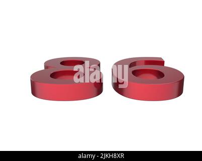 3D Zahl isoliert Rendering Illustrationsstruktur Stockfoto