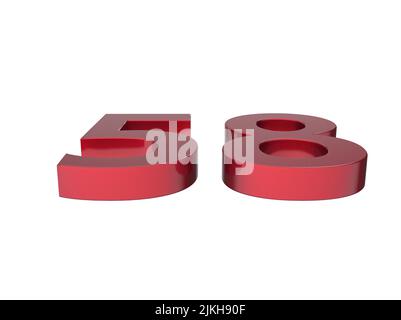 3D Zahl isoliert Rendering Illustrationsstruktur Stockfoto
