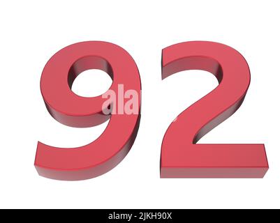 3D Zahl isoliert Rendering Illustrationsstruktur Stockfoto