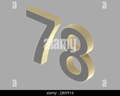 3D Zahl isoliert Rendering Illustrationsstruktur Stockfoto