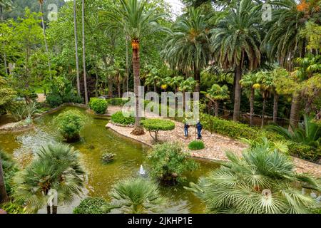 Jardins de Alfabia in der Nähe von Bunyola, Mallorca, Balearen, Spanien Stockfoto