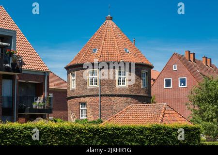 Deutschland, Coesfeld, Berkel, Baumberge, Münsterland, Westfalen, Nordrhein-Westfalen, Pulverturm Coesfeld, ehemalige Stadtbefestigung, Backsteingebäude Stockfoto