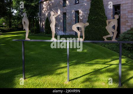 Deutschland, Coesfeld, Coesfeld-Lette, Buchstabe Berg, Berkel, Baumberge, Münsterland, Westfalen, Nordrhein-Westfalen, Alter Hof Herding Glasmuseum Stockfoto