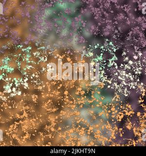 Eine Illustration eines abstrakten Musterdesigns auf buntem Hintergrund Stockfoto