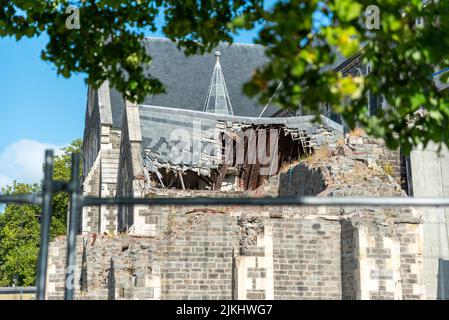 Ruine der berühmten Christchurch Cathedral nach dem Erdbeben von 2011, Südinsel von Neuseeland Stockfoto