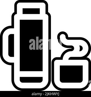 thermo Icon schwarze Vektorgrafik. Stock Vektor