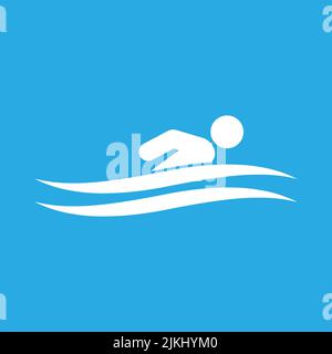 Schwimmen Symbol isoliert, Schwimmen Logo Vektor-Illustration Stock Vektor