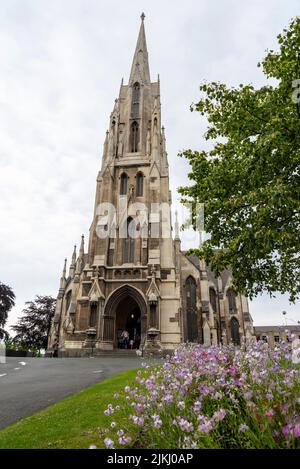 Portal der Ersten Kirche von Otago in Dunedin, Südinsel Neuseelands Stockfoto