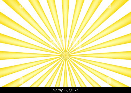 Abstrakt gelbe Sonnenstrahlen Hintergrund. Vektorgrafik Stock Vektor
